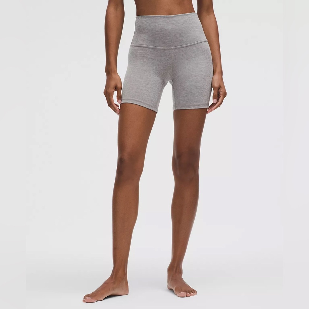 lululemon Align High-Rise Short 6"  in Heathered Core Medium Grey